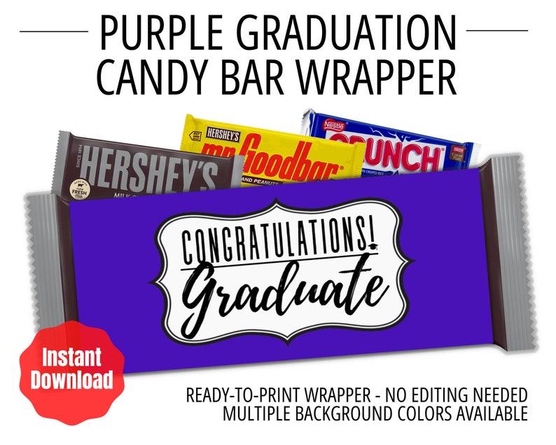 Graduation Candy Bar Wrapper Graduation Party Favor DIY Etsy