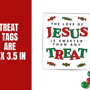 Christian Christmas Treat Tag, Religious Christmas Party Favors, Jesus ...
