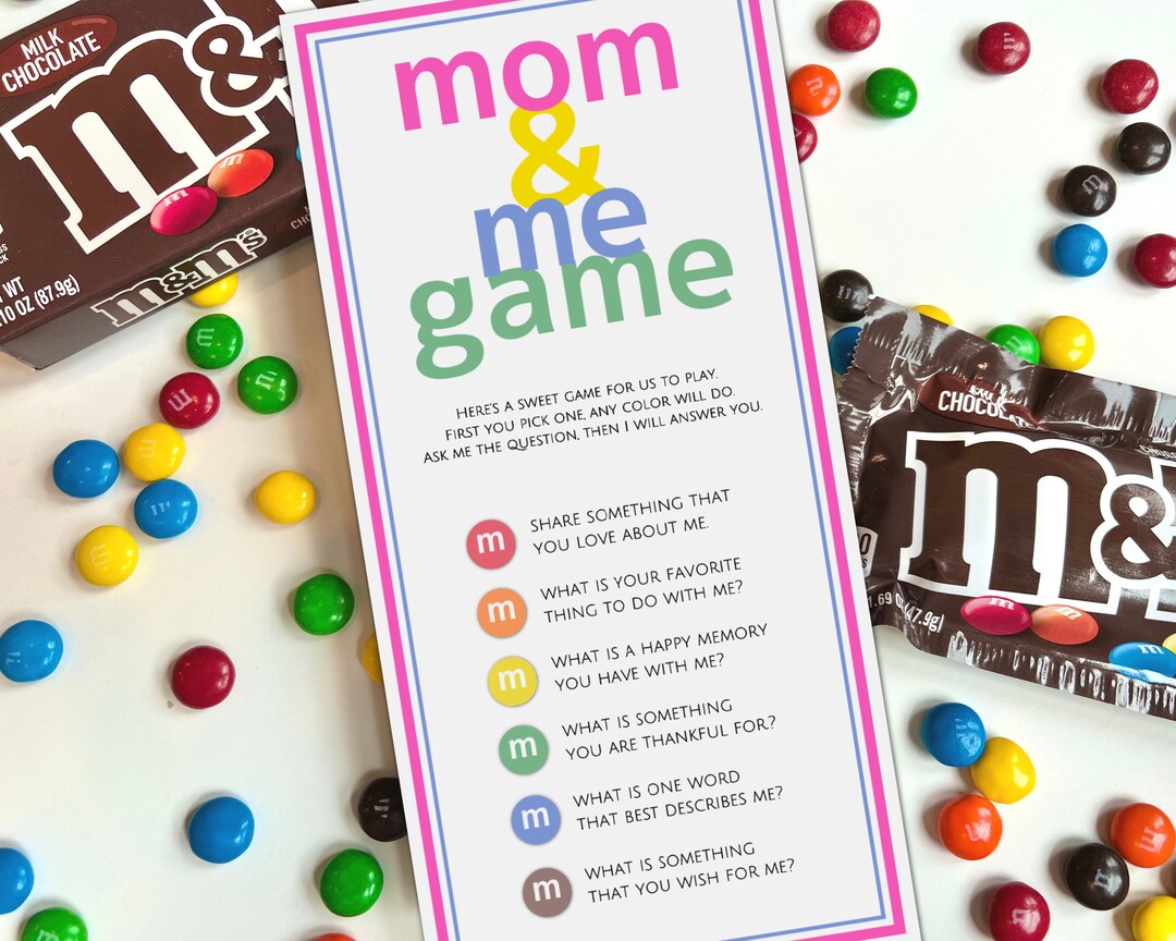 Mom &amp; Me Game Printable, Year Round Game for School Home or Church, DIY ...