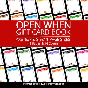 Open When Gift Card Book, College Care Package Survival Kit, Moving In Going Away Gifts, Class of 2026, Daughter Son Graduation Gift