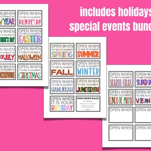 Open When Letters Printable Envelope Labels or Cards College - Etsy