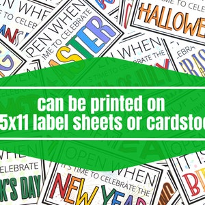 Open When Letters, Printable Envelope Labels or Cards, College Care ...