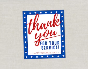 Veterans Day Thank You For Your Service Tag for Army Navy Marine Air Force Homecoming Graduation Retirement, American Military Veteran Event