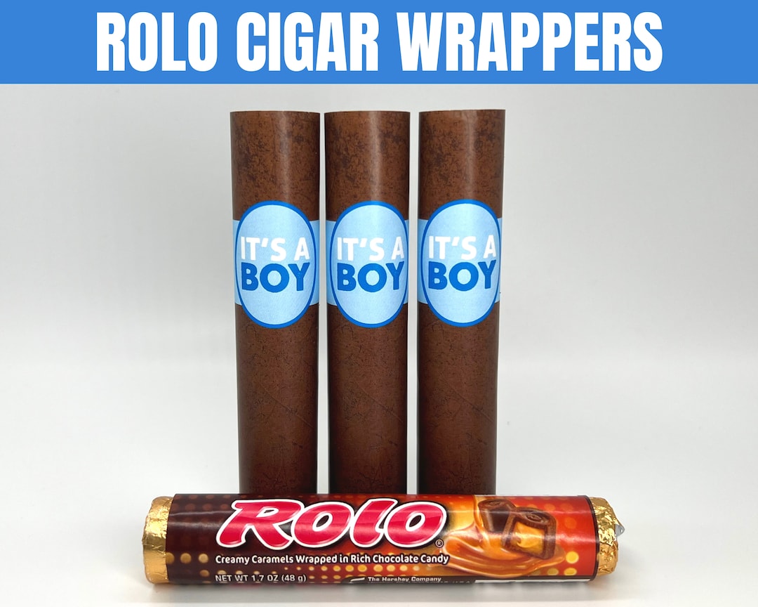 It's a Boy Rolo Cigar Wrappers, Printable Chocolate Candy Wrappers ...