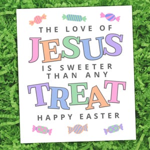 Etiquetas de regalo de Pascua cristianas, Él ha resucitado, Jesús es la razón, galletas de Pascua como obsequios de fiesta, etiquetas de regalo de búsqueda de huevos de Pascua para la escuela dominical o la iglesia