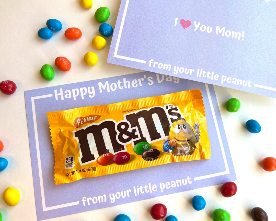 M&M Mother's Day Treat Card Printable Purple, Instant Download for
