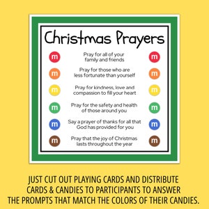 M&amp;M Christmas Prayers Printable, Christmas Activities for Kids, Family ...