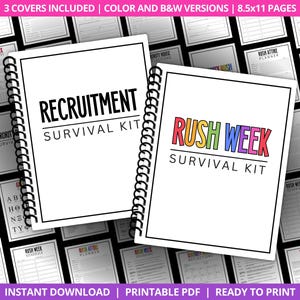 Sorority Rush Planer, Rekrutierung Checklist Tracker, Rush Bag Packliste, College Universität Rush Week druckbarer Planer, Abschlussgeschenk