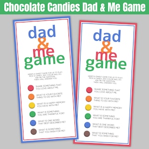 Dad and Me-spelcadeaukaartjes, chocoladesnoepjes gamekaart, goodiebag voor feestartikelen, leuke activiteit voor papa en kinderen, knutselidee doe-het-kinderen