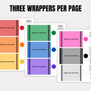 EDITABLE Crayon Rolo Wrappers, Party Favor Snack Treat, Back to School ...
