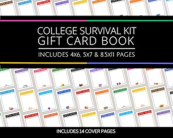 College Survival Kit Gift Card Book, College Care Package, Moving In Going Away Gift, 2026 Graduation Gift, Open When College Gift Card