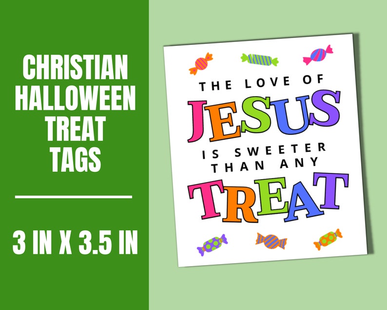 Christian Halloween Treat Tag Religious Halloween Party Etsy