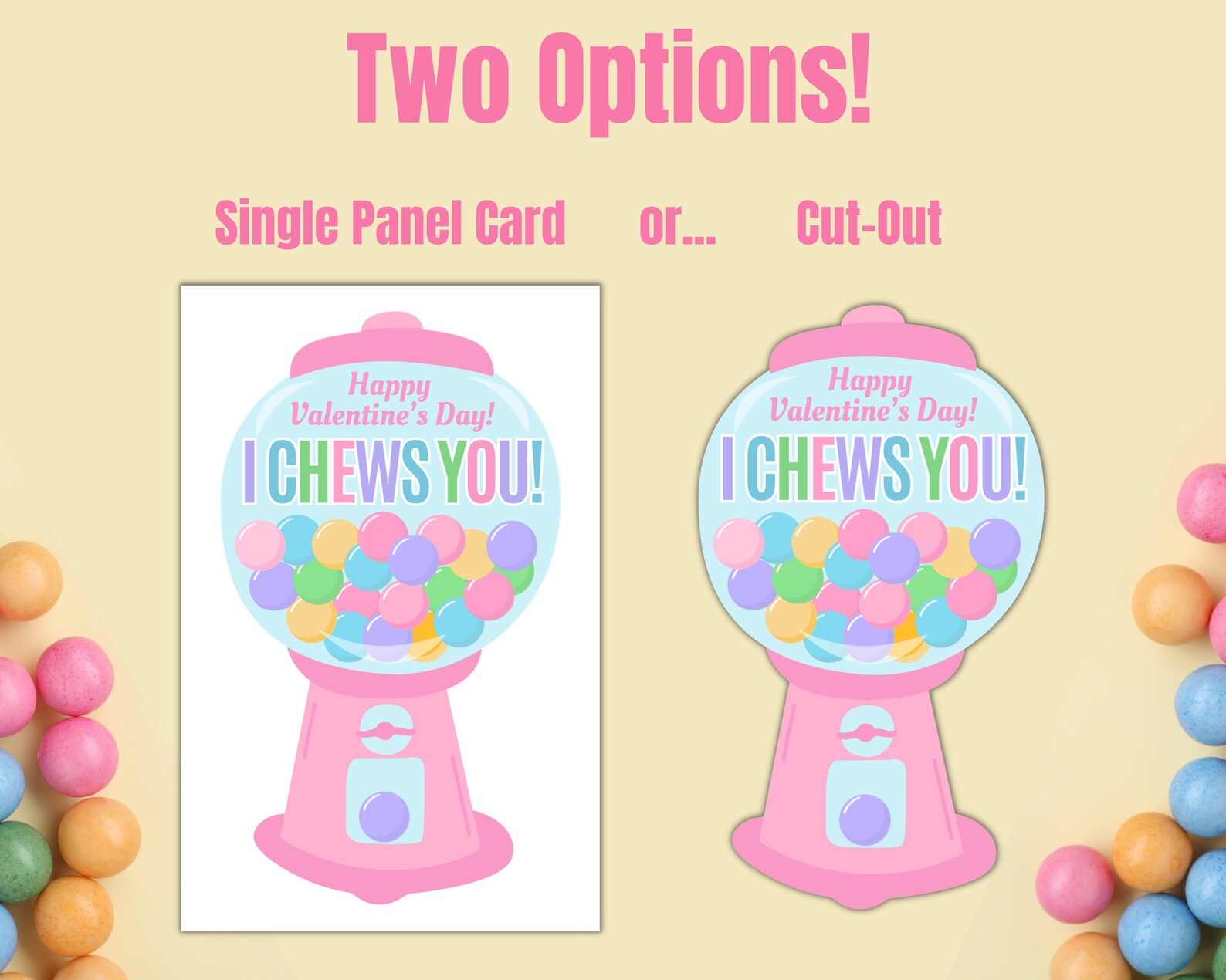 Gumball Machine I Chews You, Gum Ball Valentine Exchange, Bubblegum ...