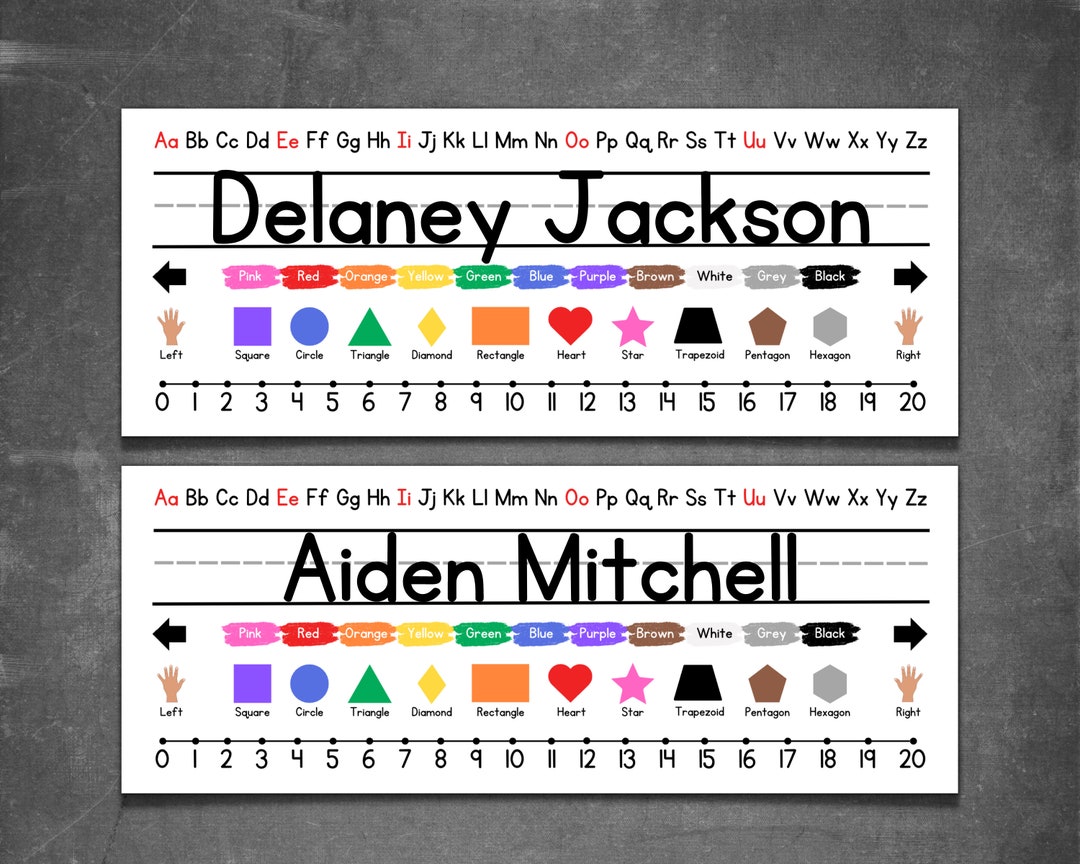 Student Desk Name Tag Printable, Desk Decoration Classroom Desk Homeschool, Back to School Desk ...