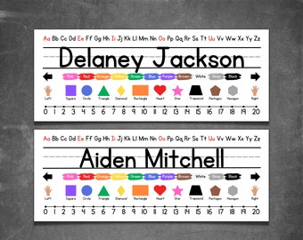 Student Desk Name Tag Printable, Desk Decoration Classroom Desk Homeschool, Back to School Desk Name Plate, Early Education Kids Desk Label