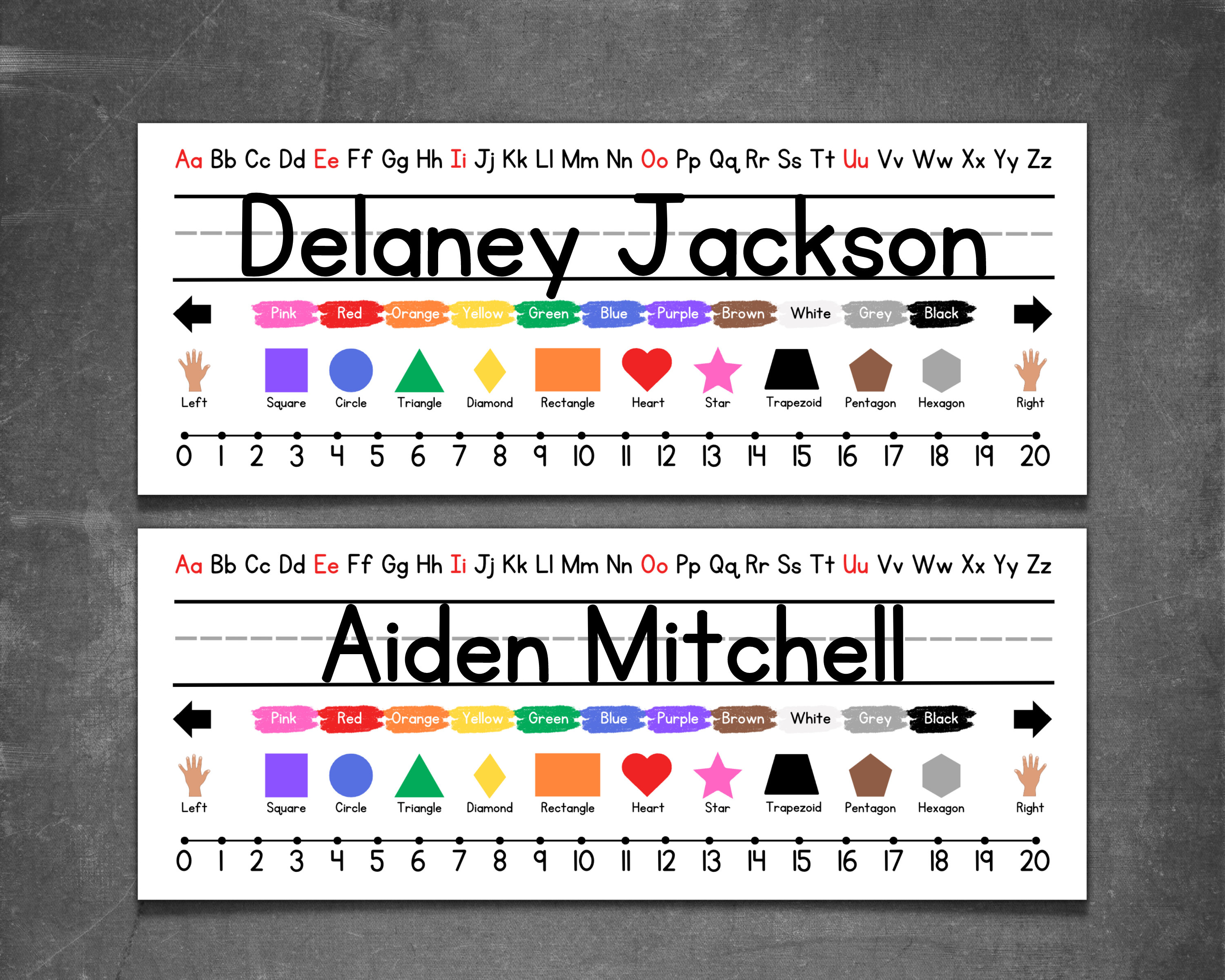 Student Desk Name Tag Printable Desk Decoration Classroom Desk