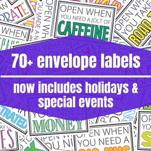 Open When Letters Printable Envelope Labels or Cards College - Etsy