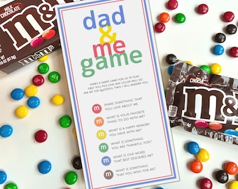 Dad & Me Game Printable, Year Round Game for School Home or Church, DIY Kids Craft Idea Dad Appreciation, Fun Dad and Kid Activity Game
