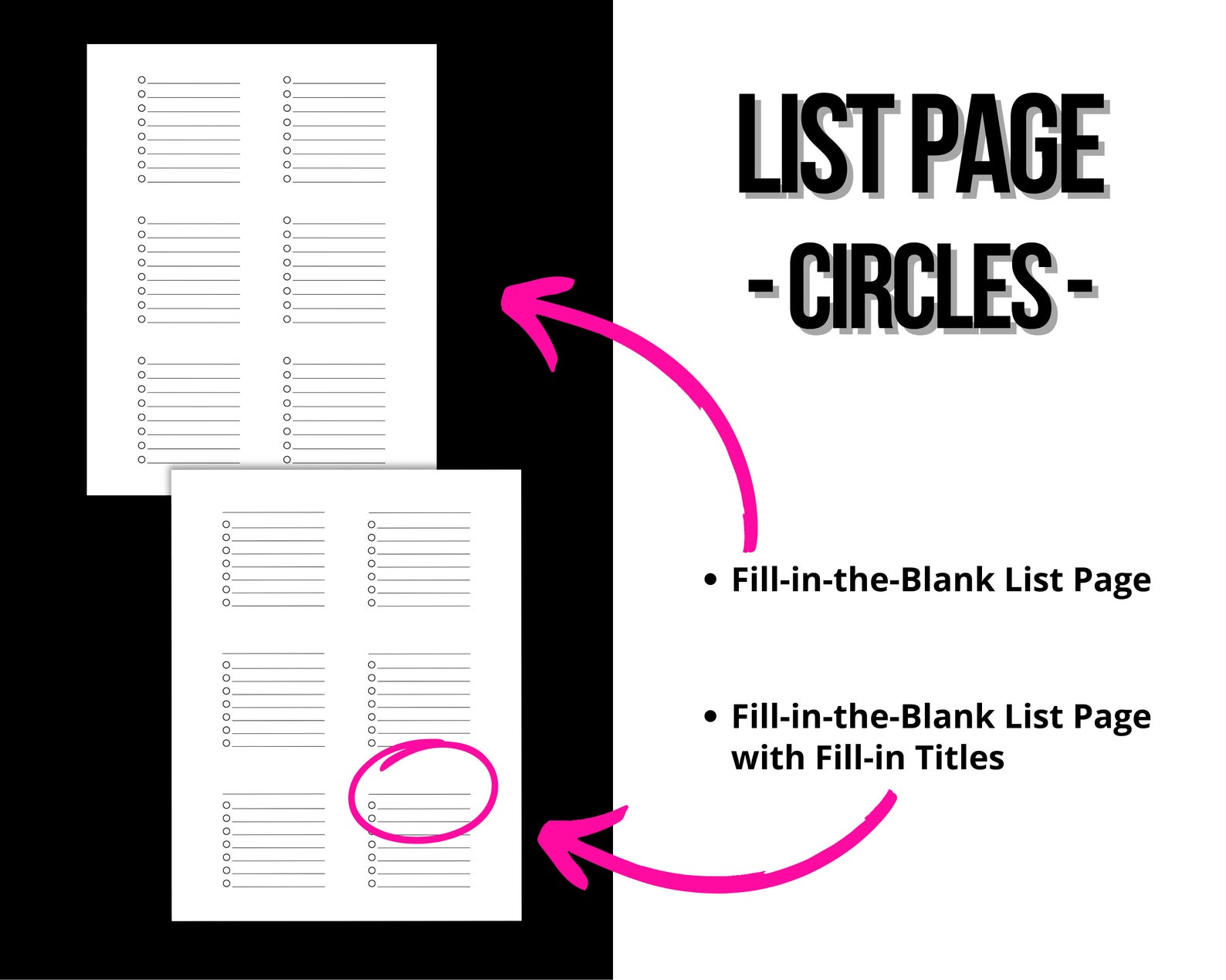Printable sticky note template list pages sticky note guide etsy