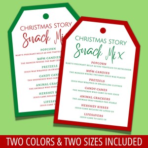 Christmas Story Snack Mix Gift Tag Printable, Stocking Stuffer Treat ...