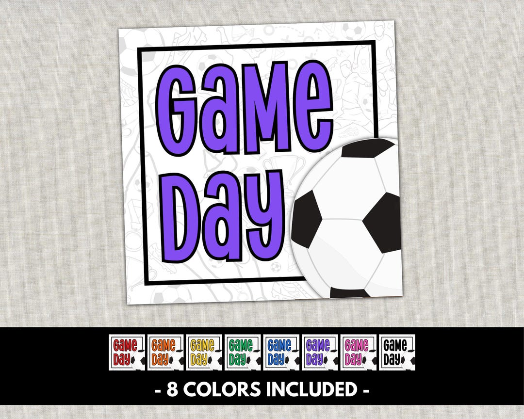 Soccer Game Day Gift Tags, Snack Bag Tag Party Favors, Tournament ...