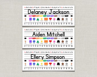 Student Desk Name Tag Printable, Desk Decoration Classroom Desk Homeschool, Back to School Desk Name Plate, Early Education Kids Desk Label