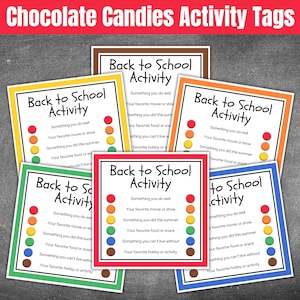 Back to School Icebreaker Activity, First Day of School Classroom Get to Know You Game, Chocolate Candies Party Game for Students Teachers