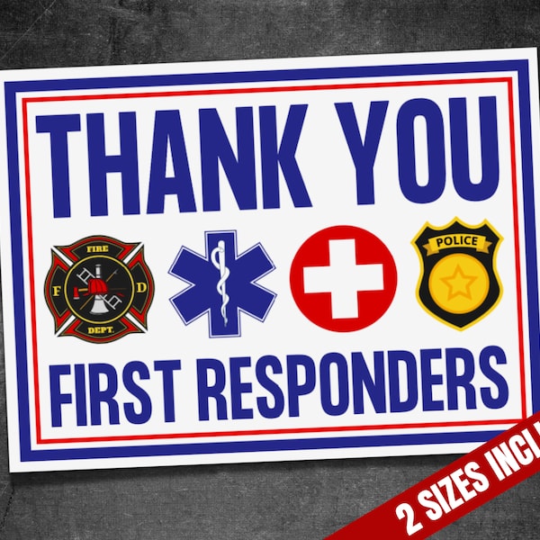 First Responder Appreciation Etsy