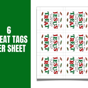 Christian Christmas Treat Tag, Religious Christmas Party Favors, Jesus ...