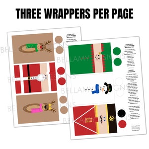 Christmas Rolo Wrappers, Printable Chocolate Candy Wrappers Christmas ...