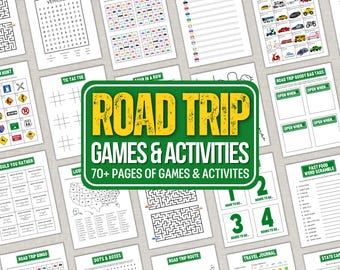 Kids Road Trip Games & Activities, Kids Car Activities, Family Road Trip Planner, Travel Activity Pack Family Road Trip Travel Activities