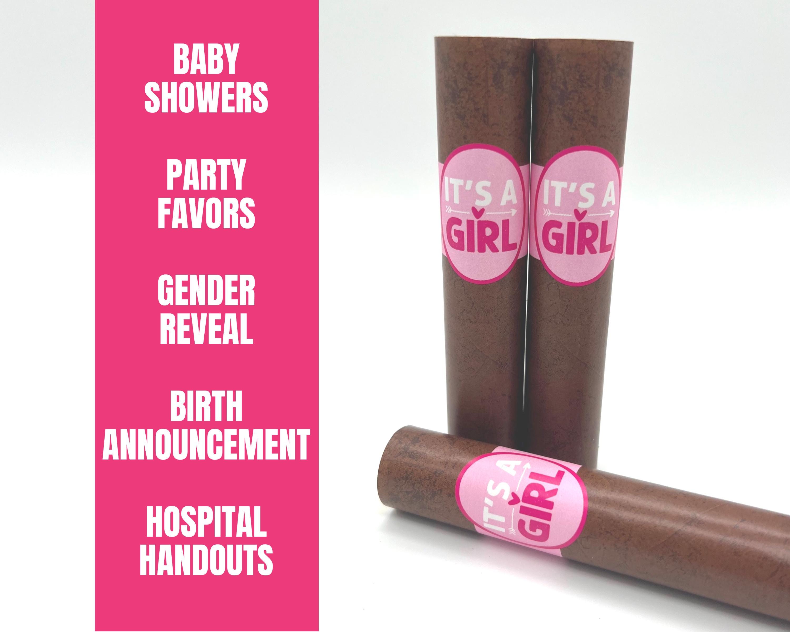 Wrapper Girl It's a Girl Cigar Wrappers, Printable Candy Roll Wrapper, Goodie Bag ...