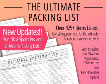 packing list etsy