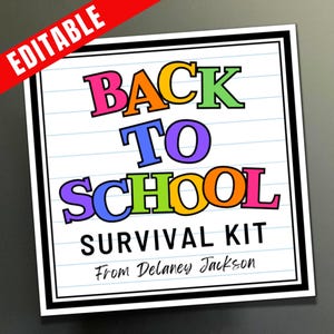 Niet openen tot eerste schooldag cadeaukaartjes, mysterie cadeau-idee, welkom terug op school traktatie-tags voor leraren, studenten, goodiebag tag
