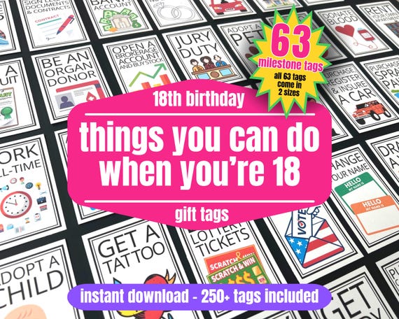 Etichette Per Bomboniere Per 18° Compleanno / Etichetta Regalo Per - Foto 11