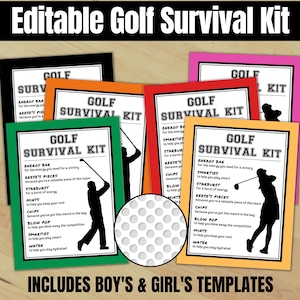 Etiquetas para presente de kit de sobrevivência de golfe, etiquetas para guloseimas de golfe para meninos e meninas, etiqueta para sacola de brindes para lembrancinhas de festa para treinadores de times infantis, tema esportivo para dia de jogo