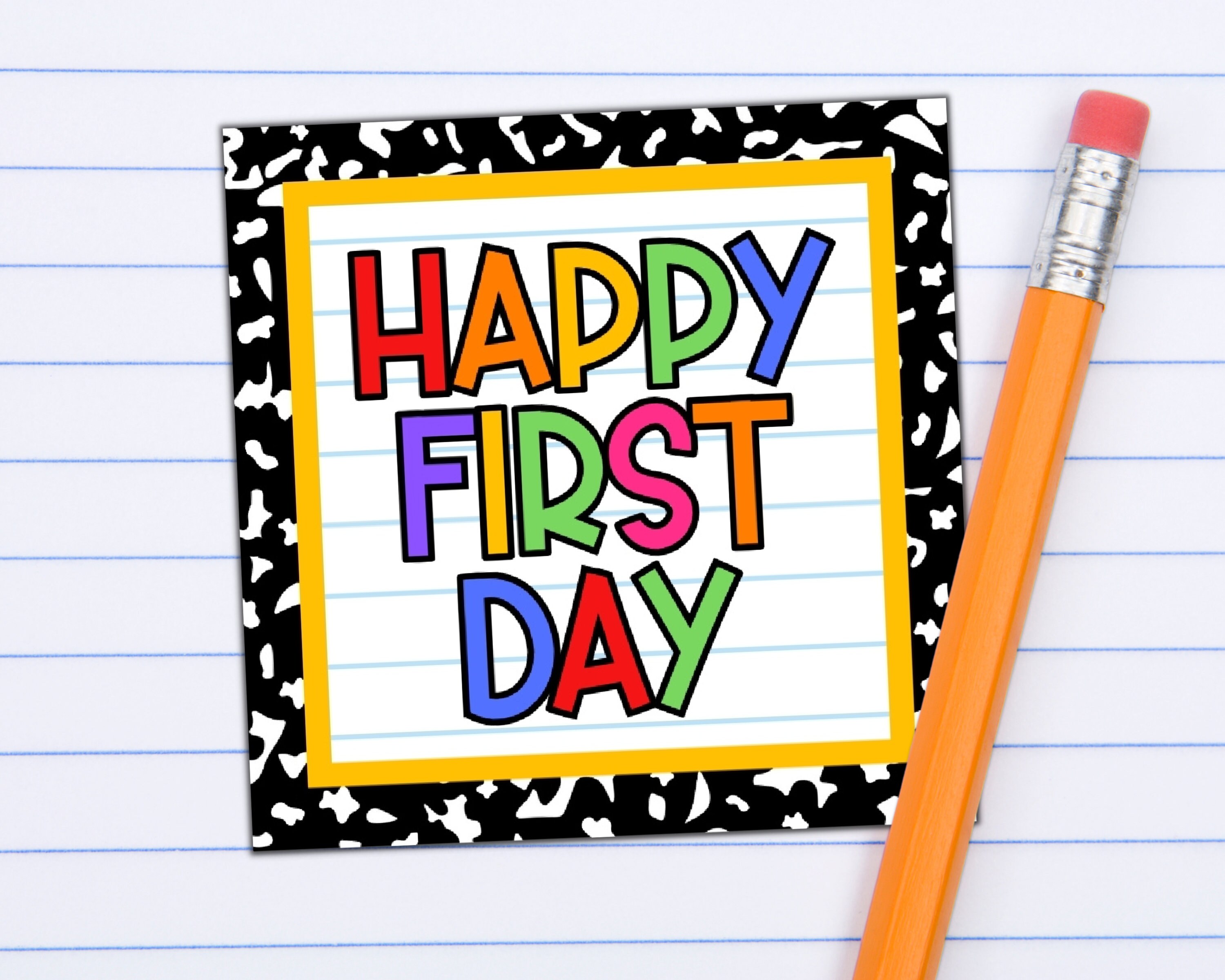 First Day of School Gift Tags, Students Teachers Bag Tag, Back to School Back to Work Tag Goodie Bag Party Favors, Staff Appreciation Gift