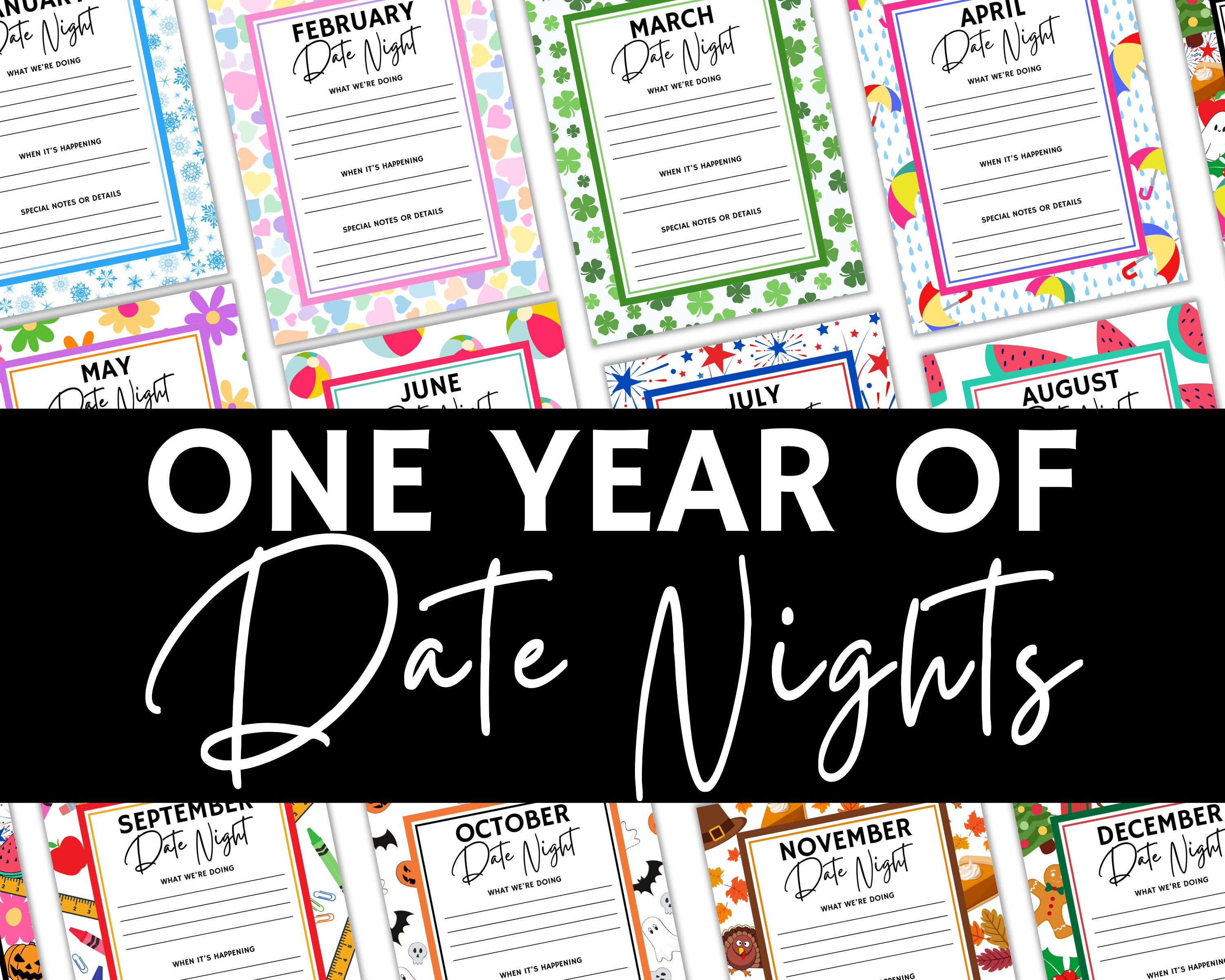 Date Night Calendar - Etsy
