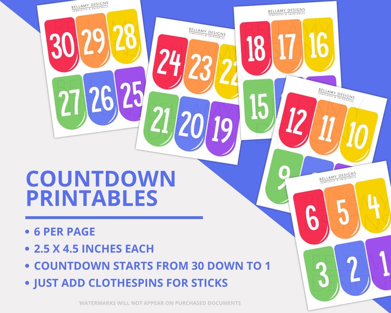 Countdown Label Last Day School Countdown Banner Classroom Party Ice Cream Printable ...
