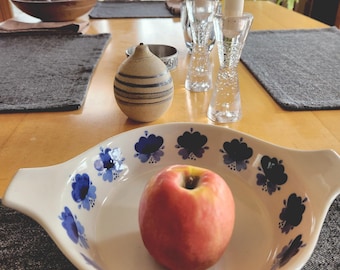 Stavangerflint Viola Series, Handled Serving, Display Dish, Vintage Norwegian 1963 By Rolf Froyland, Made in Norway, Dishwasher Safe, Rare!