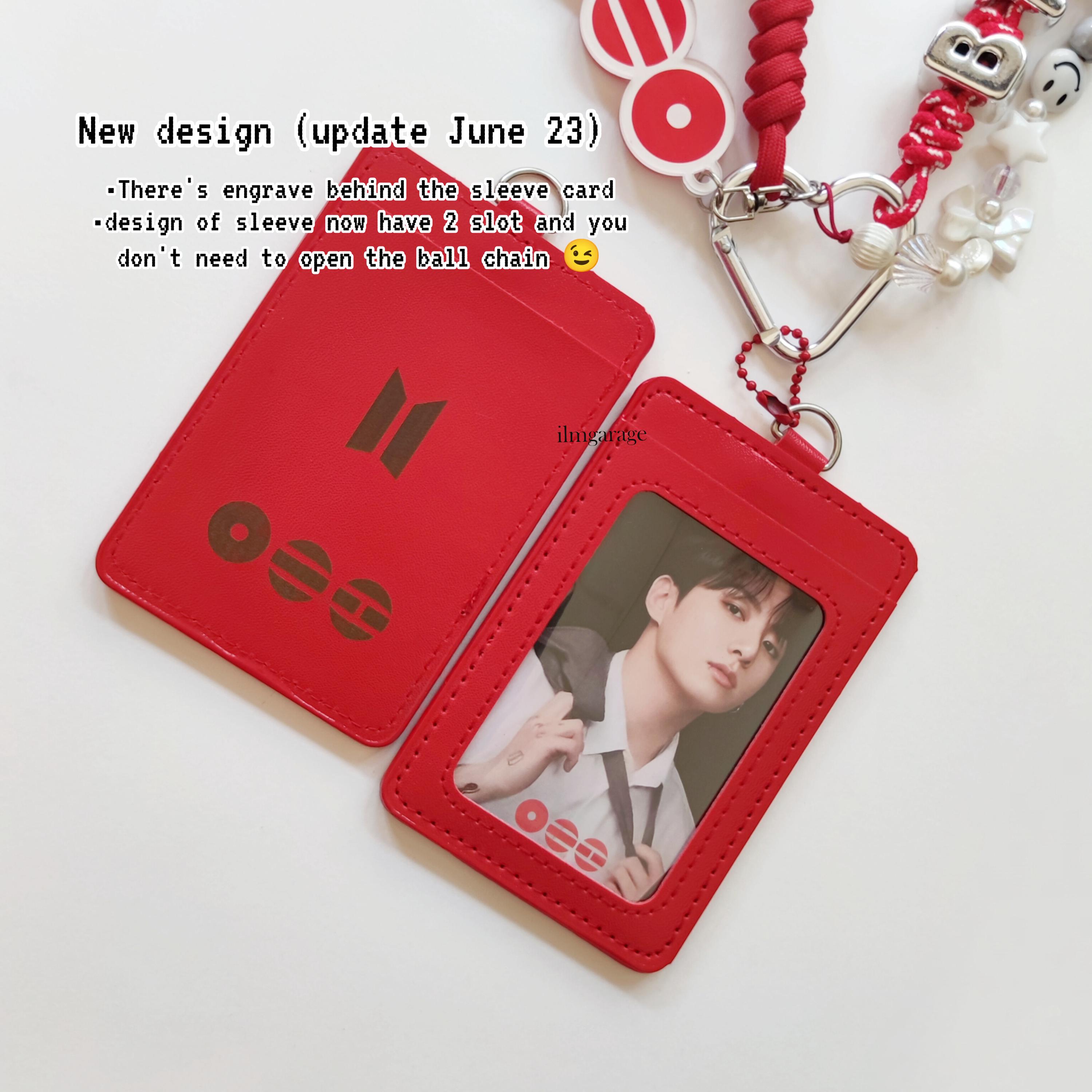 BTS Arirang Comeback Red Photocard Holder Keychain | Kpop Bag