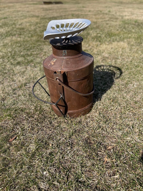 Antique Rustic Round Milk Can Stool Farmhouse Stool Bar Etsy