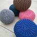 Round Knitted Pouf | Round Pouf | Cotton Ottoman | Round Knitted Ottoman | Round Foot Rest | Cotton Pouf | Hand Knitted Pouf | New Home gift
