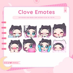 Clove Emotes (8 Pack) for Twitch, YouTube, Discord | Valorant Emotes