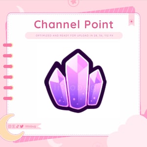 Crystal Channel Point Icon for Twitch | Cute Graphics | Crystal Emotes