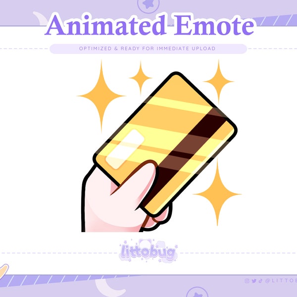 Animated Credit Card Swipe Emote (Fair Skin) for Twitch, YouTube, Discord