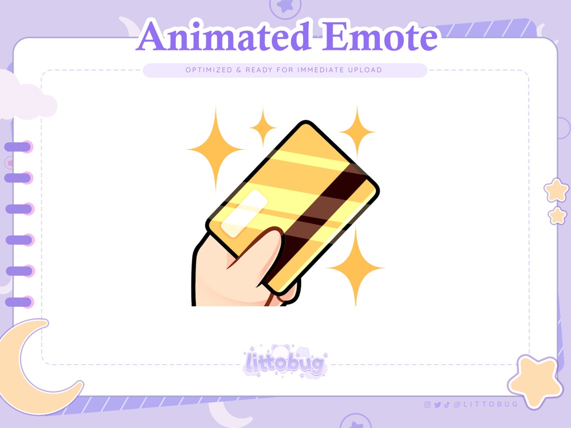 Animated Credit Card Swipe Emote for Twitch, Youtube, Discord Etsy Canada