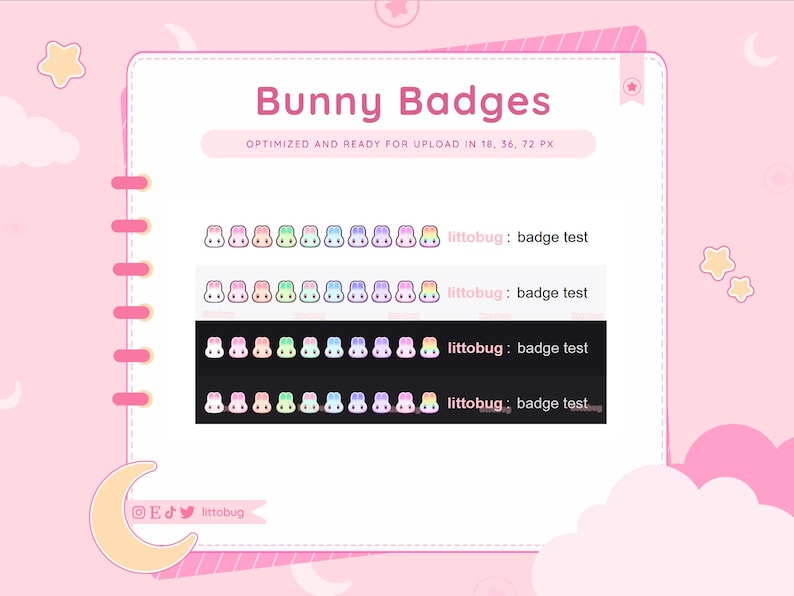 Steam Rabbit Badges Bunny Rabbit Badges (10 Pack) for Twitch, Youtube, Discord | Affordable ...