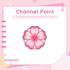 Twitch の Sakura Blossom Flower チャンネル ポイント アイコン | ストリーム グラフィックス | ストリーム エモート