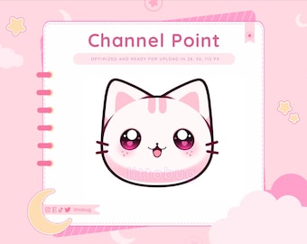 Kätzchen Channel Point Icon für Twitch | Katze Emotes | Tierisches Twitch